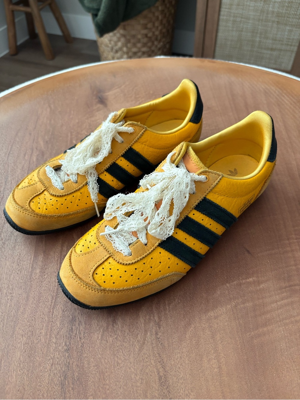 adidas japan Yellow Sneakers with Black Stripes